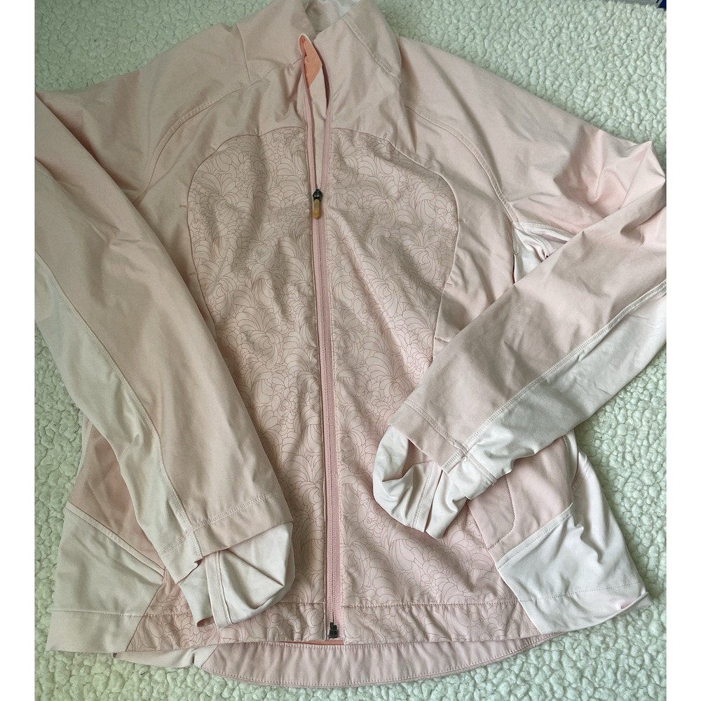 Women's Light Pink 106359 Lululemon Jacket Wet Dry Warm Size 12